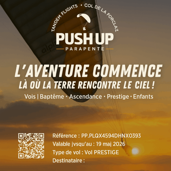 Bon cadeau parapente